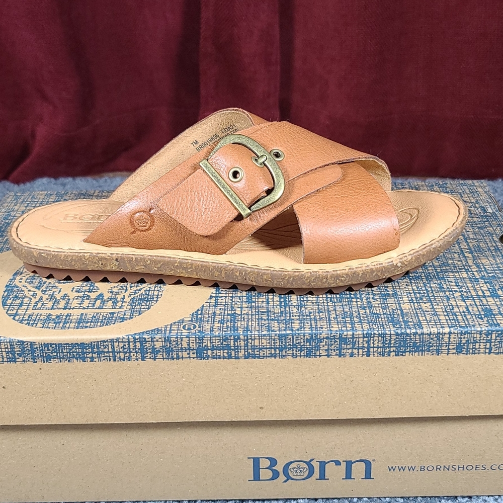 Born Brown Rio Slide-On Sandals